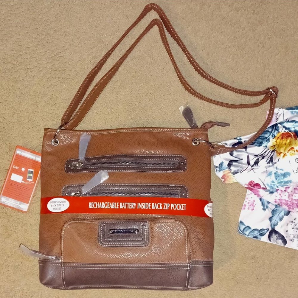 New Leather Purse with Phone Charger Inside